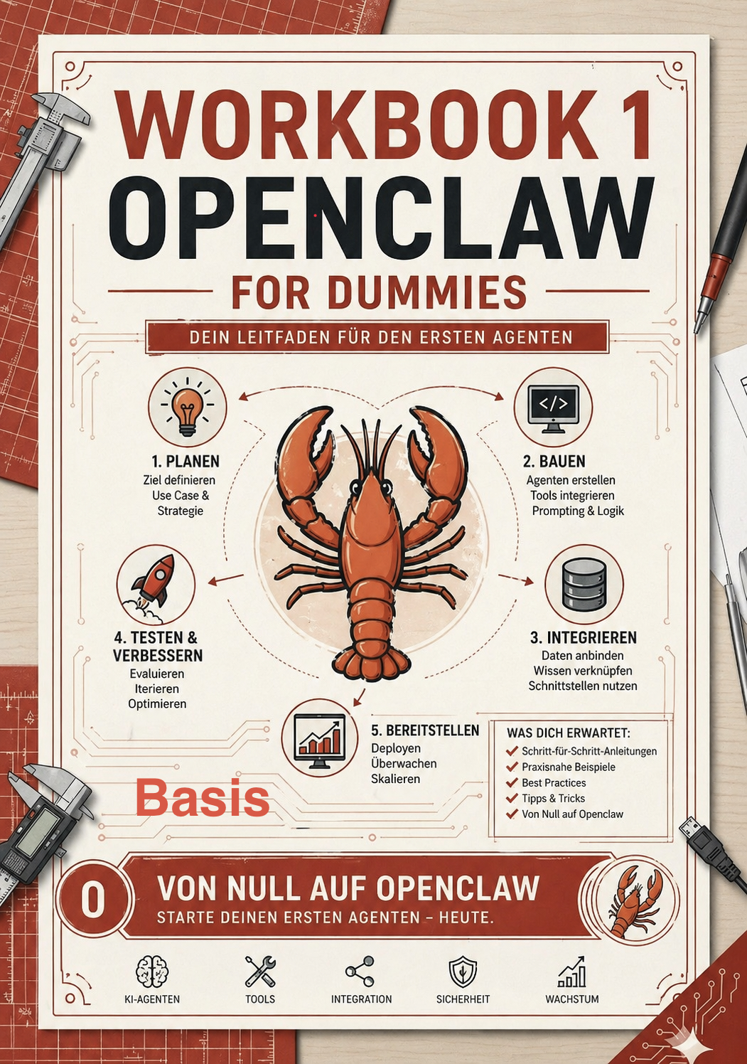 Workbook 1: OpenClaw for Dummies — Cover